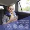Fabuday Travel Pillow Memory Foam - Head Neck Support Airplane Pillow for Traveling, Car, Home, Office, Travel Neck Flight Pillow with Attachable Snap Strap Soft Washable Cover - Image 3