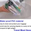 Airplane Travel Essentials for Flying Overseas 1 Quart Size TSA Approved Toiletry Bag Clear International Vacation Beach Accessories Must Haves Flight Toiletries Liquids Makeup Pouch for Women Men - Image 6