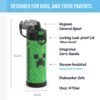 THERMOS FUNTAINER 16 Ounce Stainless Steel Vacuum Insulated Bottle with Wide Spout Lid, MINECRAFT - Image 2