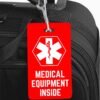 Medical Equipment Luggage Tag for Travel, Suitable for CPAP Equipment, Diabetic Supplies, Respiratory Devices, 1 Luggage Tag (Red and White) - Image 4