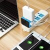 Travel Adapter Worldwide, Universal International Power Plug Adapter W/2.4A 3xUSB-A and 3.0A Type-C Wall Charger, European Travel Plug Adapter for Europe UK EU US CA AU Italy Asia-Blue - Image 6