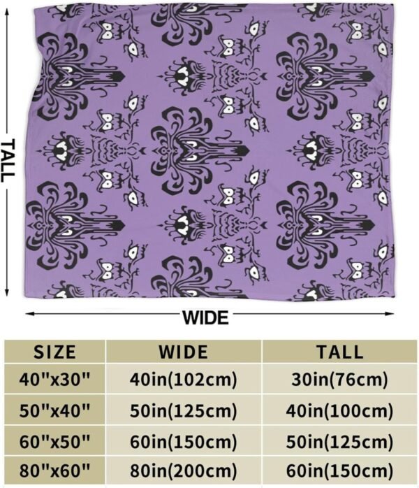 Halloween Haunted House Fleece Blanket Lightweight Ultra-Soft Throw Blanket for Sofa Couch Bed Camping Travel - Super Soft Cozy Microfiber Blanket 50"X40" - Image 3