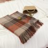 Woolly Throw Pure Wool Blanket - Large 55x83 inches, 1.5 lbs,Wool Fringed Knee Throw Blanket for Couch Bed Outdoor Travel,Red Checked Blanket - Image 4