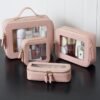 Popvibe Clear Makeup Bag Travel Cosmetic Case Transparent Toiletry Bag with Zipper, Portable Make Up Organizer Traveling Compact Car Bag for Essentials - Image 8