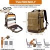 Travel Backpack for Men Carry On Backpack Flight Approved Personal Item Backpack, 17 inch Laptop Backpack Casual Daypack Weekender Business Hiking Backpack, Brown - Image 4
