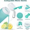 PLTCAT Collapsible Water Bottle, Foldable Water Bottle BPA Free Reusable Lightweight Leak-Proof Travel Silicone Water Bottle for Travel, Gym, Hiking, Office, Camping - Image 5