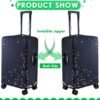 Sanwuta 3 Pcs Luggage Cover Washable Suitcase Protector Luggage Protector Suitcase Cover Anti Scratch Luggage Case Cover Fits 18-28 Inch Luggage, 3 Sizes (Colorful Dot Style) - Image 4