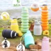 Nefeeko Collapsible Water Bottle, 26oz Silicone Foldable Water Bottles Leakproof BPA Free Travel Water Bottles with Carabiner, Portable Sport Water Bottles for Camping,Hiking Outdoor Indoor Sport - Image 6
