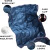 Rumpl The NanoLoft Puffy Blanket | Indoor Outdoor Camping Blanket for Traveling, Picnics, Beach Trips, Concerts | 38" x 52" | Deepwater, Travel - Image 3