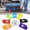 7 Pack Silicone Luggage Tag Baggage Handbag Travel Suitcase Tags with Name ID Card Perfect to Quickly Spot Luggage Suitcase (Yellow） - Image 5