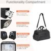 60l Duffel Bags for Traveling - Gym Bag With Laptop Compartment, Shoe Compartment, Wet Compartment and Water Bottle Holder - Overnight Duffle Bag - Waterproof Duffel Bag - Gym Duffle Bags for Men - Image 4