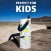 Elemental Leak Proof Water Bottles for Kids - Splash Kids Water Bottle for School with Fun Fidget Pop-it Handle - BPA Free Tritan Plastic Reusable Water Bottle with Straw - Alien Invasion - 18oz - Image 4