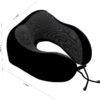 Memory Foam Travel Pillow, Neck Pillow with 360-Degree Head Support, Comfortable and Lightweight, Ideal for Sleeping on Airplane, Car, Train, Bus and Home Use, Comes with Storage Bag (Black) - Image 6