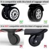 TOYMIS 8pcs Luggage Wheel Covers, Portable Suitcase Wheel Protector Covers Colorful Silicone Luggage Wheel Covers Luggage Spinner Wheel Covers for Most 8 Caster Luggage Accessories(black) - Image 3