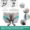 Travel Pillow for Airplane Neck Chin Support Memory Foam Machine Washable Adults Unisex Neck Pillows for Travel Airplane Sleeping Car Office Grey Small - Image 5