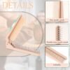 2PCS Travel Brushes for Hair, Travel Hair Brush Combs for Women Double Headed Folding Hair Brush Small Mini Pocket Comb Travel Essentials Compact Foldable Hair Brush for Women Men All Hair Types - Image 3