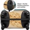 Ocean Sea Beach Palm Leaves Print Luggage Cover Travel Luggage Covers Elastic Washable Suitcase Protector Anti-Scratch Dirt Suitcase Covers Dust-proof Baggage Case Covers Fit 18-32 Inch Luggage - Image 4