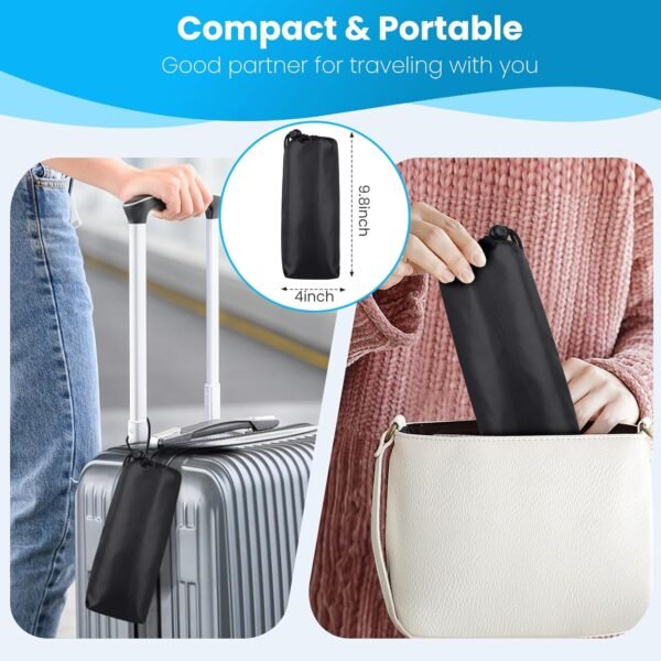 2-Pack Airplane Foot Hammock Travel Essentials, Portable Foot Hammock for Plane Travel, Memory Foam Foot Rest for Air Travel, Desk Foot Rest, Long Flight Must Haves for Women Men Kids - Image 5