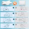 Cervical Neck Pillow for Pain Relief - Contour Memory Foam Pillows with Cooling Pillowcase, Neck Support Pillows for Sleeping, Ergonomic Orthopedic Pillow for Side, Back, Stomach Sleepers (White) - Image 7
