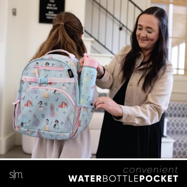 Simple Modern Medium Disney Toddler Backpack for School Girls and Boys | Kindergarten Elementary Kids Backpack | Fletcher Collection | Kids - 15" tall | Princess Rainbows - Image 6