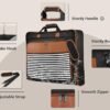 MATEIN Suit Carry On Garment Bags for Travel, Suit Bag with Detachable Adjustable Shoulder Strap, Waterproof Foldable Luggage Bag for Men Women, Large Compartment for Carrying Clothes, Black Stripe - Image 4