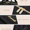 LOVEVOOK Travel Toiletry Bag for Women, Waterproof Hanging Makeup Bag with Jewelry Compartment, Portable Cosmetic Bag with Luggage Strap for Trips Camping Bathroom(Black,Medium) - Image 6