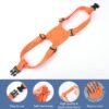 XINRUI 2 Pack Luggage Bungee Straps, Adjustable Suitcase Travel Belts for Luggage Over Handle Portable Straps Add a Bag Elastic Airport Accessories with Buckles for Baggage Handbag(Orange) - Image 4