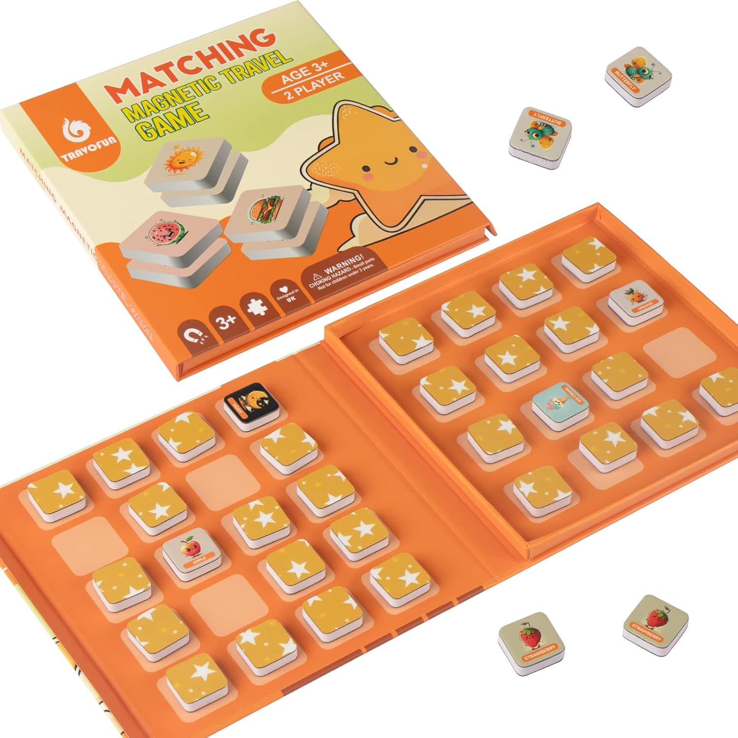 Magnetic Matching Memory Game for Kids 3-8 - Perfect Travel Toy for Toddlers - Fun Road Trip & Airplane Activity - Camping Game Essentials.