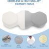 Cervical Pillow for Neck Pain Relief, 2024 Portable Travel Memory Foam Pillow with Bag, 3D Eye Masks and Earplugs, Washable Pillowcase, Side Sleeper Pillow for Adults Back Stomach Sleeper - Image 6