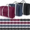 Sweetude 36 Pcs Foldable Travel Duffel Bag Bulk Carry Luggage Bag with Trolley Sleeve, Waterproof Bag Lightweight Weekender Bag for Homeless Donations Sport, Gym, Vacation