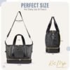 Womens Travel Weekender Bag, Travel Bag, Duffle Bag, Overnight Bag with shoe compartment, Carry on Bag - Image 2