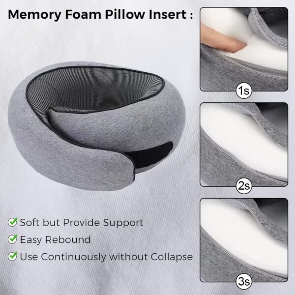 Memory foam neck pillow for travel - Image 3