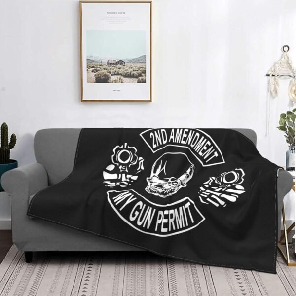 Second Amendment Fleece Blanket Super Soft Fleece Blanket for Chair Sofa Couch Camping Travel 60"X50" Fleece Blanket - Image 7