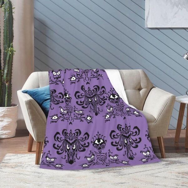 Halloween Haunted House Fleece Blanket Lightweight Ultra-Soft Throw Blanket for Sofa Couch Bed Camping Travel - Super Soft Cozy Microfiber Blanket 50"X40" - Image 5