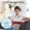 Neck Fan, Hands Free Bladeless Neck Fans Portable Rechargeable, 6000 mAh Battery Operated Wearable Personal Fan, Cooling Neck Fan, 3 Speeds, USB Fan Gifts for Men, Women, Travel, Outdoor - Image 5