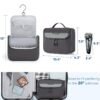 BAGSMART Travel Toiletry Bag for Men, Hanging Toiletry Bag for Mens Traveling, Outdoor Activities, Bathroom Shaving, Travel Essentials Dopp Kit Organizer 360 Swivel Hook Water Resistant, Black - Image 6