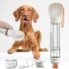 PUPIHOM17OZ 3 in 1 Portable Dog Water Bottle, Outdoor Dog Water Dispenser with Poop Bag, Pet Travel Water Bottle Dispenser with Drinking Feeder and Food Container for Dogs Walk Travel, Length 15.55" - Image 2