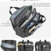 BAGSMART 3 In 1 Laptop Bag for Men, Computer Briefcase 17.3 Inch Laptop Water-Repellent Shoulder Bag, Computer Bag Business Travel Office, Black - Image 3