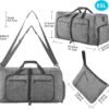 Vomgomfom Travel Duffle Bag for Men, 65L 85L 115L Foldable Travel Duffel Bag with Shoes Compartment Overnight Bag for Men Women - Image 2