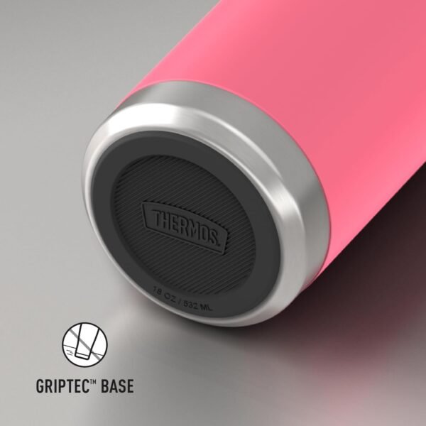 THERMOS ICON SERIES Insulated Water Bottle with Straw Lid - 18 Ounce, Hot Pink - Stainless Steel Vacuum Insulated Water Bottle with Straw Lid - Image 5