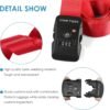 Travel Inspira Luggage Straps TSA Approved Suitcase Belt Adjustable Length 3-Dial Combination Lock and Cross Luggage Suitcase Security - Red - Image 9