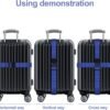 4-Pack Luggage Straps, Adjustable Wide Travel Belt to Keep Your Suitcase Secure, Heavy Duty Luggage Belt for Suitcase, Blue - Image 5