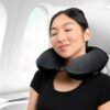 Brookstone Memory Foam Travel Neck Pillow for Vacations, Airplanes, Trains, Buses, and Cars, Size One Size, Olive - Image 3
