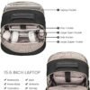 LOVEVOOK Laptop Backpack Purse for Women, Work Travel Computer Bags, College School Backpack for Student Girl, Quilted Casual Daypack with USB Port, Fit 15.6 Inch Laptop, Black - Image 3