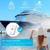 Travel Essentials, Cruise Ship Power Strip with USB Ports, 2 Outlets 3 USB (2 USB C) Wrapped Short Extension Cord 12 inches Desktop Charging Station Power Strip for Travel Hotel Cruise Must Haves - Image 6