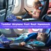 Toddler Airplane Bed, Airplane Seat Extender for Kids, Toddler Airplane Travel Essentials, Portable Toddler Travel Plane Bed, Airplane Footrest Hammock Flight Must Haves for Kids Baby - Image 2