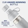 Ocean Bottle - Recycled Stainless Steel Drinks Reusable Water Bottle - Eco-Friendly & Reusable - Rock Grey - 34 oz - Image 2