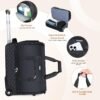 Rolling Garment Bag for Travel - Convertible Duffel Bag with Wheels & Shoes Compartment, Carry on Suit Luggage Bag with Trolley for Business Trip, Wedding, Weekender - Image 7