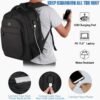 Backpack for School, Expandable 15.6 inch College Backpack for Boys Girls, Anti Theft Travel Backpack with USB Charging Port, Water Resistant Laptop Backpack Large Bookbag Gifts for Men Women, Black - Image 3