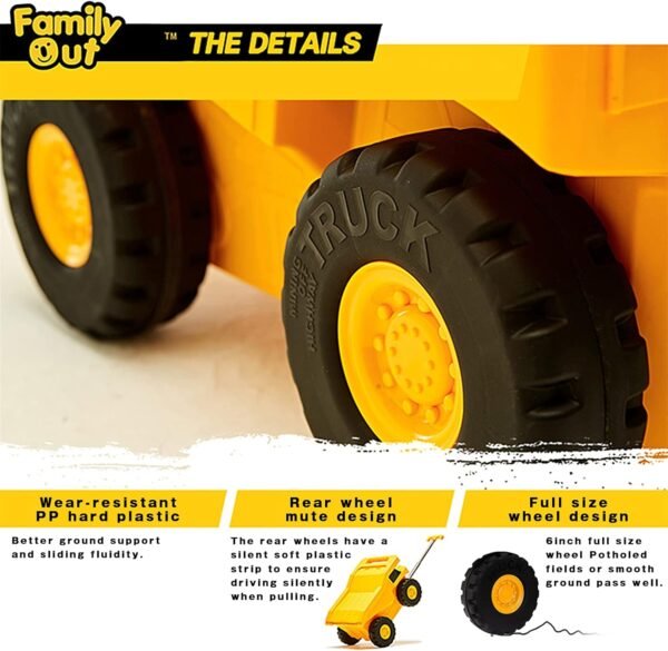 Monster Truck Design Kids Travel Suitcase Toddler Luggage With Wheels (Yellow) - Image 6